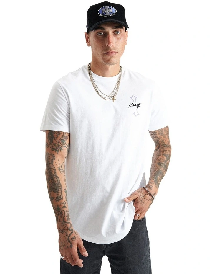 Ecuclid Dual Curved Tee in White image 2