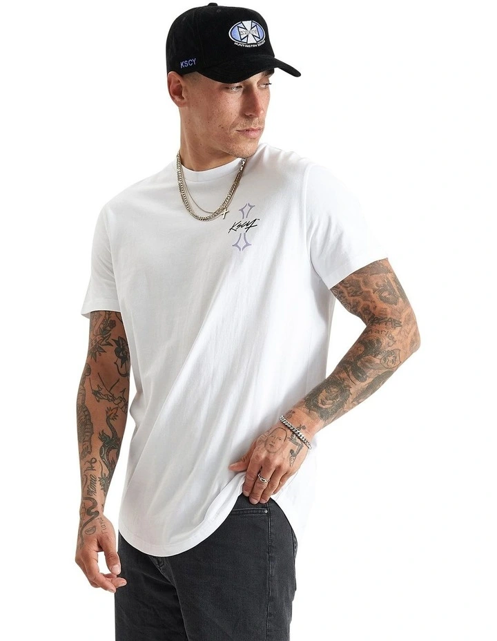 Ecuclid Dual Curved Tee in White image 3