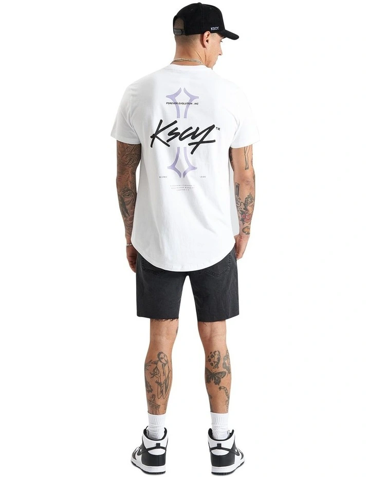 Ecuclid Dual Curved Tee in White image 5