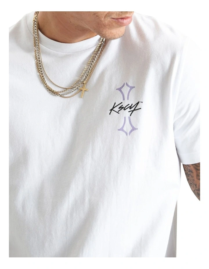 Ecuclid Dual Curved Tee in White image 6