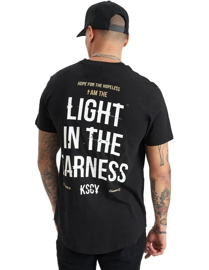 Goshen Dual Curved Tee in Jet Black image 1