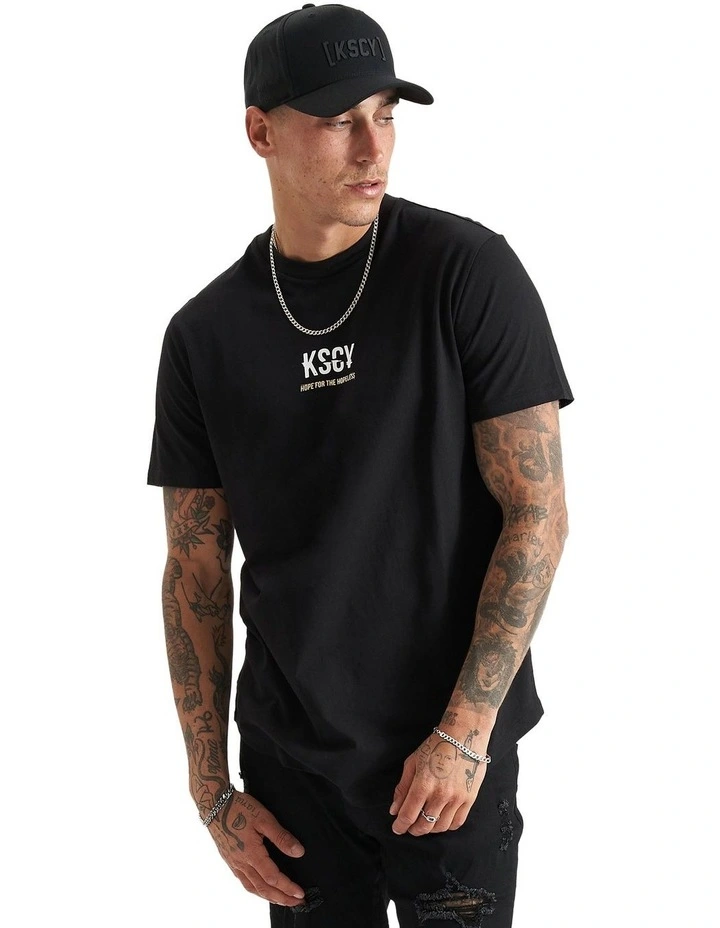 Goshen Dual Curved Tee in Jet Black image 2