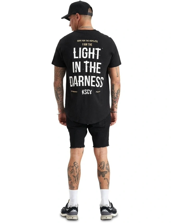 Goshen Dual Curved Tee in Jet Black image 5