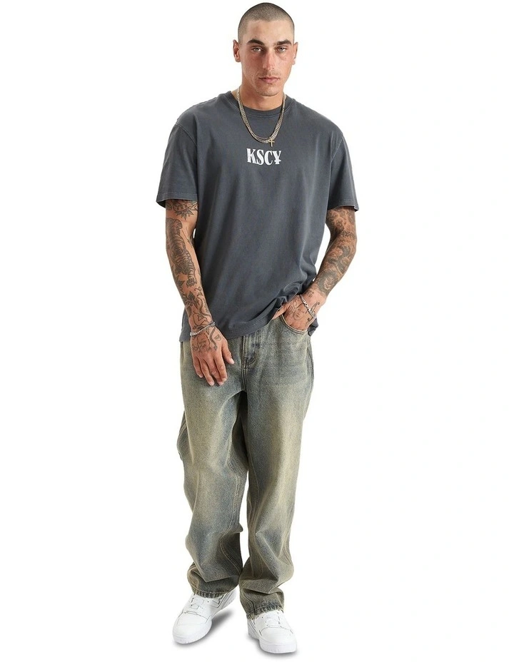 Anahem Relaxed Tee in Pigment Asphalt image 7