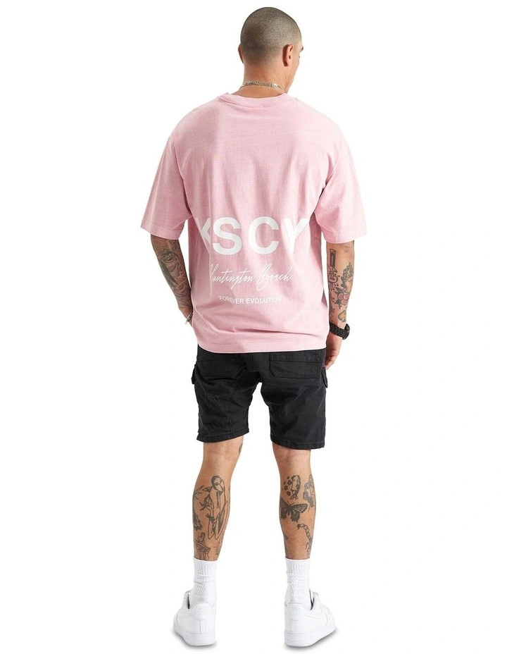 Hungtington Heavy Oversized Tee in Pigment Salmon image 3