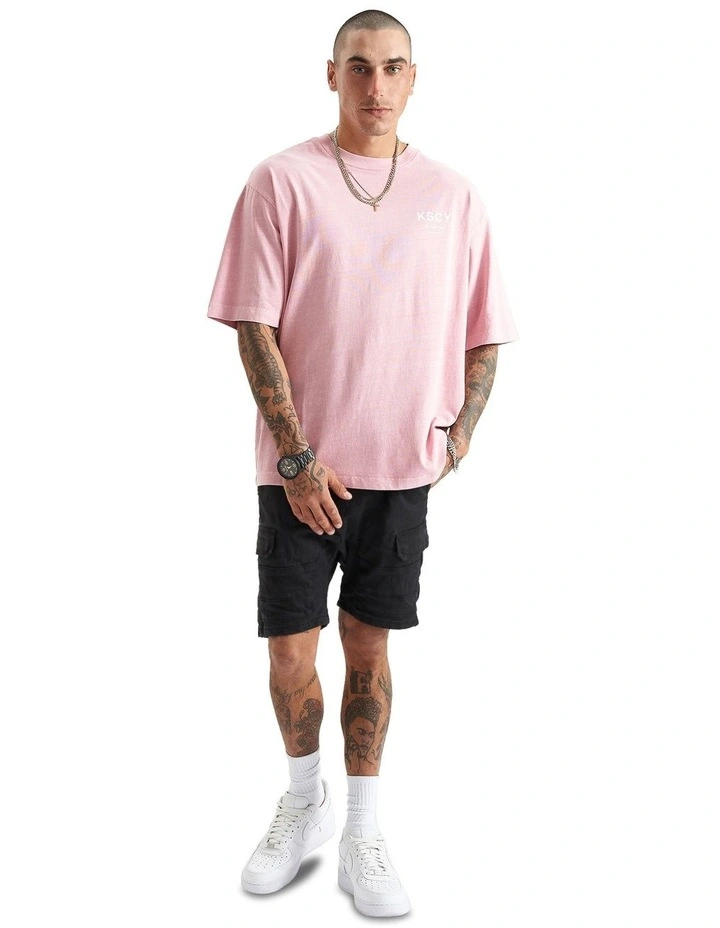 Hungtington Heavy Oversized Tee in Pigment Salmon image 4