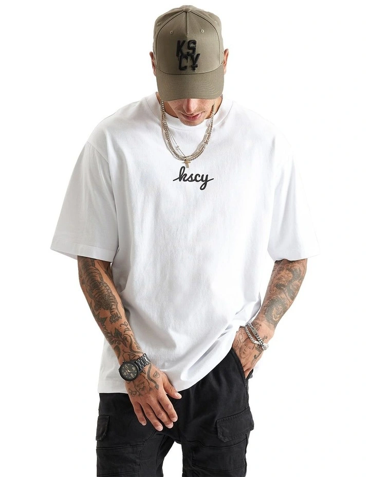 Renesmee Heavy Oversized Tee in White image 2