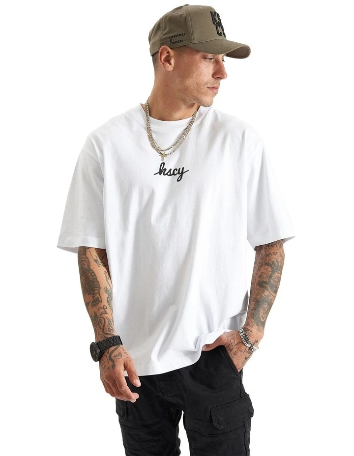 Renesmee Heavy Oversized Tee in White image 3