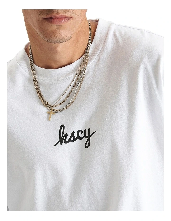Renesmee Heavy Oversized Tee in White image 4