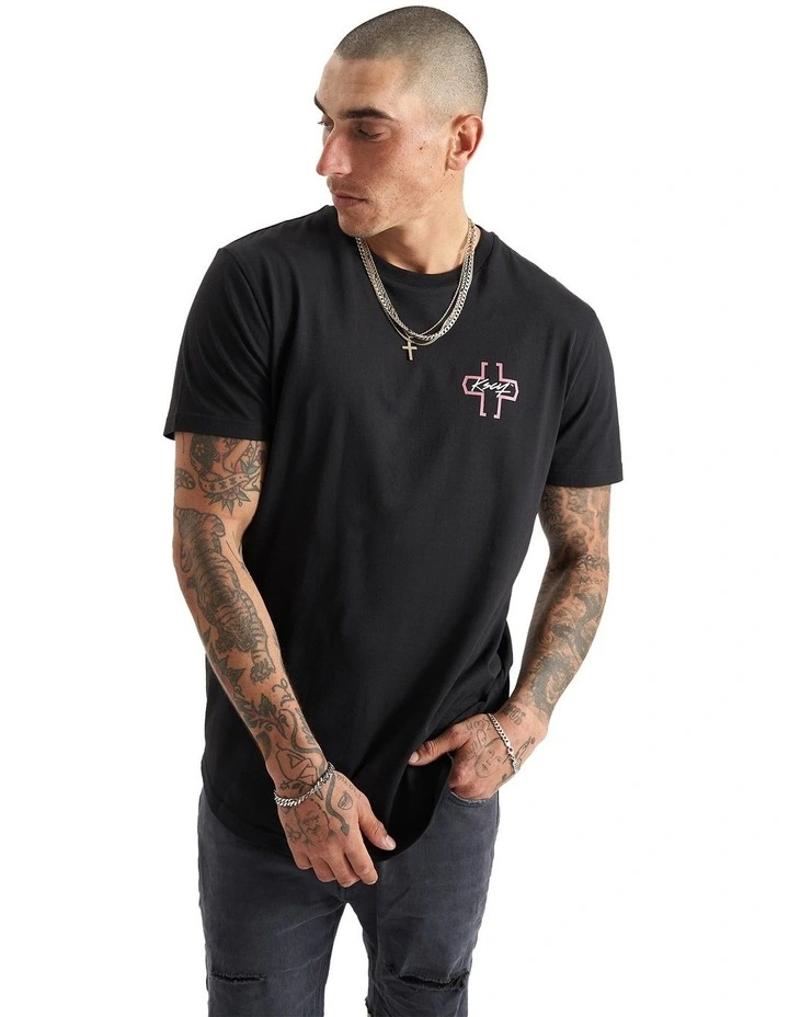 Prelusium Dual Curved Tee in Jet Black image 2