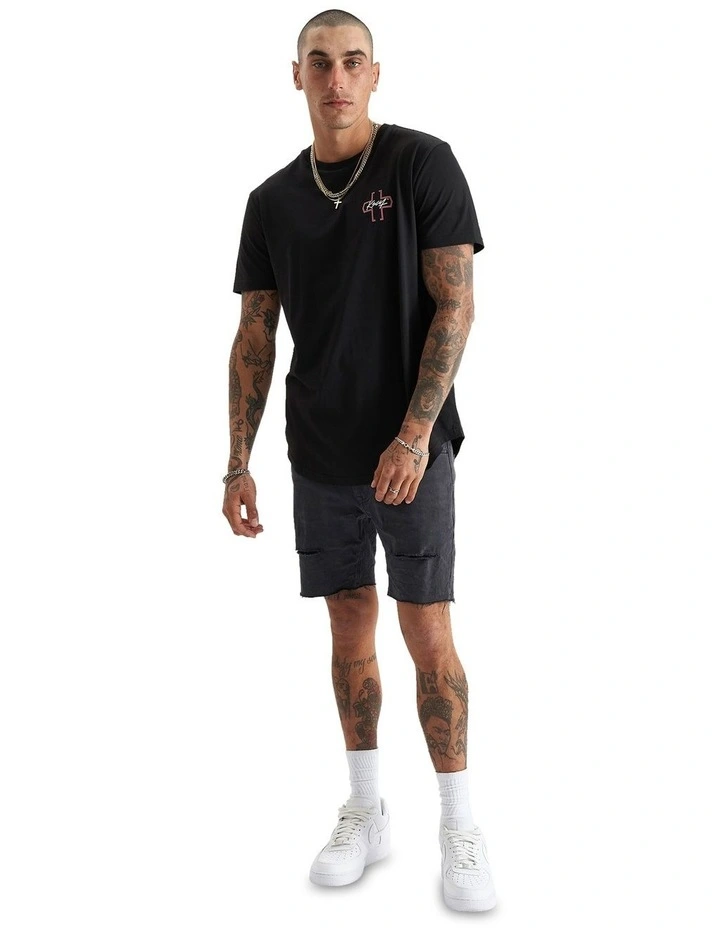 Prelusium Dual Curved Tee in Jet Black image 5