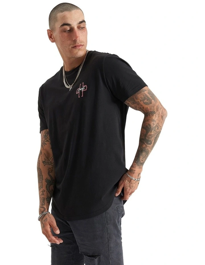 Prelusium Dual Curved Tee in Jet Black image 6