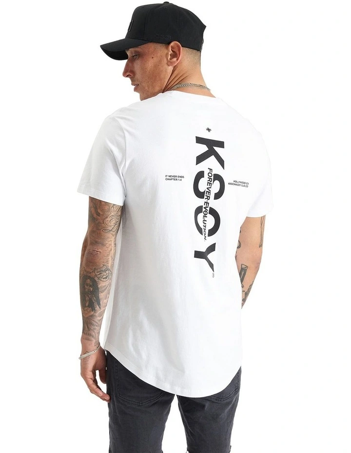 Tustin Dual Curved Tee in White image 1
