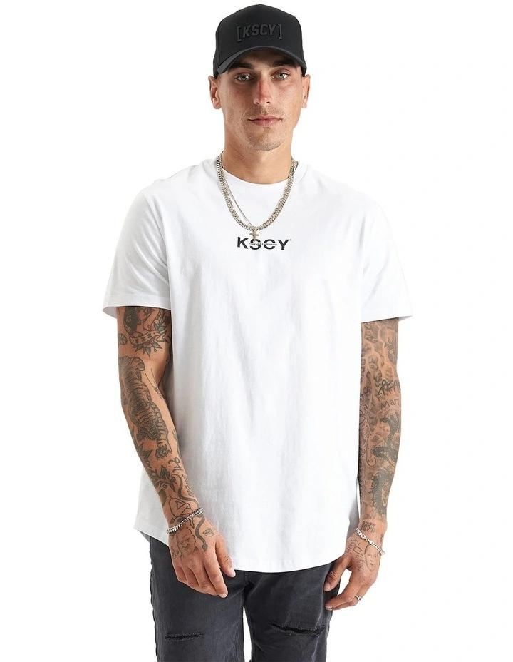 Tustin Dual Curved Tee in White image 3