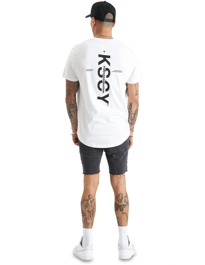 Tustin Dual Curved Tee in White image 4