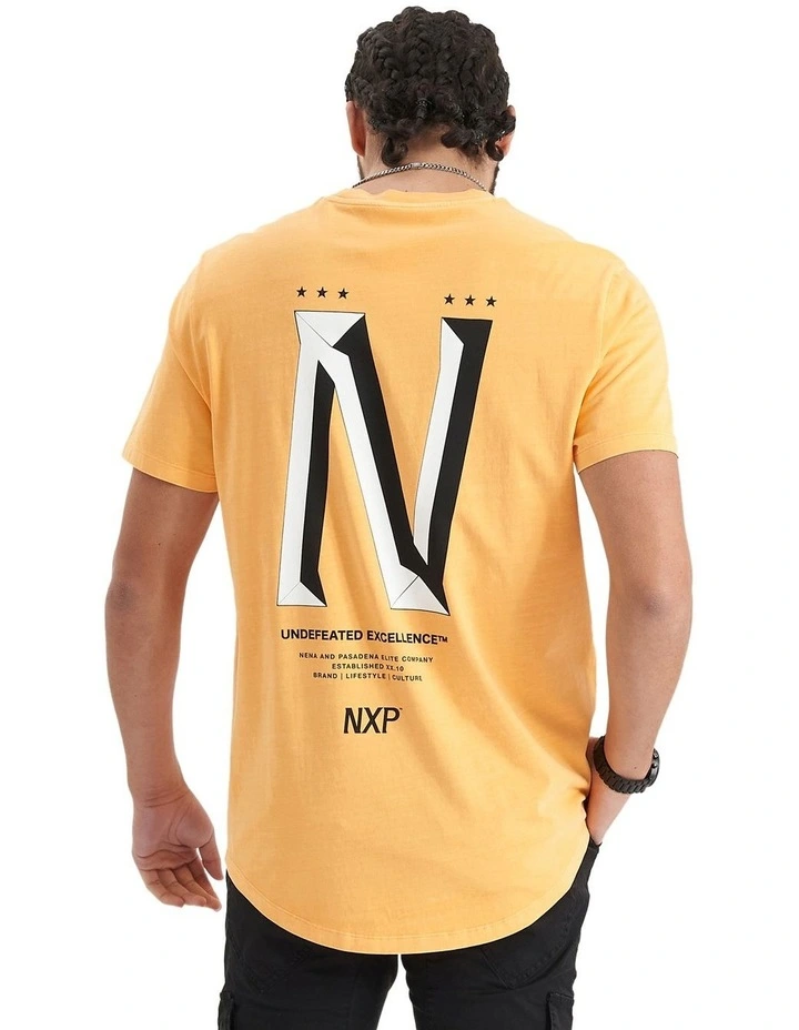 Alliance Dual Curved T-shirt in Pigment Mock Orange image 1