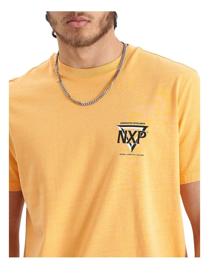 Alliance Dual Curved T-shirt in Pigment Mock Orange image 3