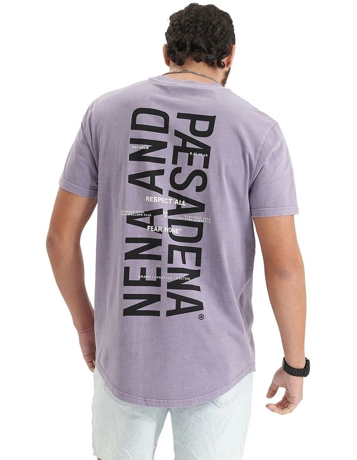 Nena & Pasadena Friction Dual Curved T-shirt in Pigment Purple Ash | MYER