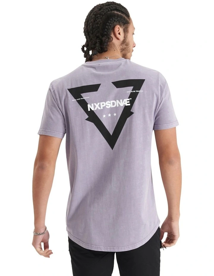 Nena & Pasadena Hunter Dual Curved Tee in Pigment Purple Ash | MYER