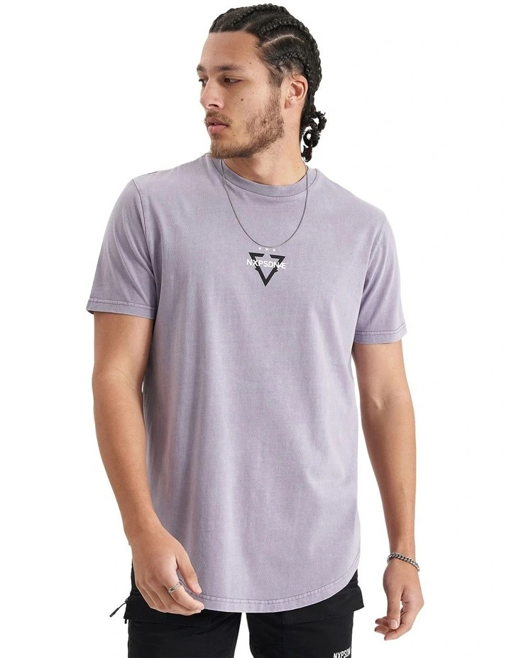 Nena & Pasadena Hunter Dual Curved Tee in Pigment Purple Ash | MYER