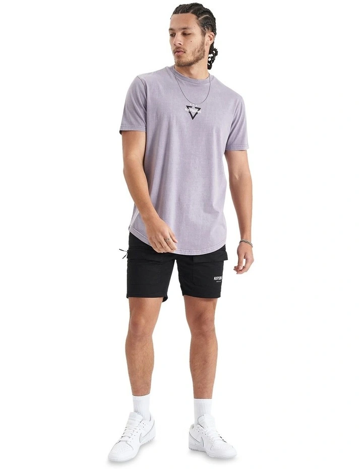 Nena & Pasadena Hunter Dual Curved Tee in Pigment Purple Ash | MYER