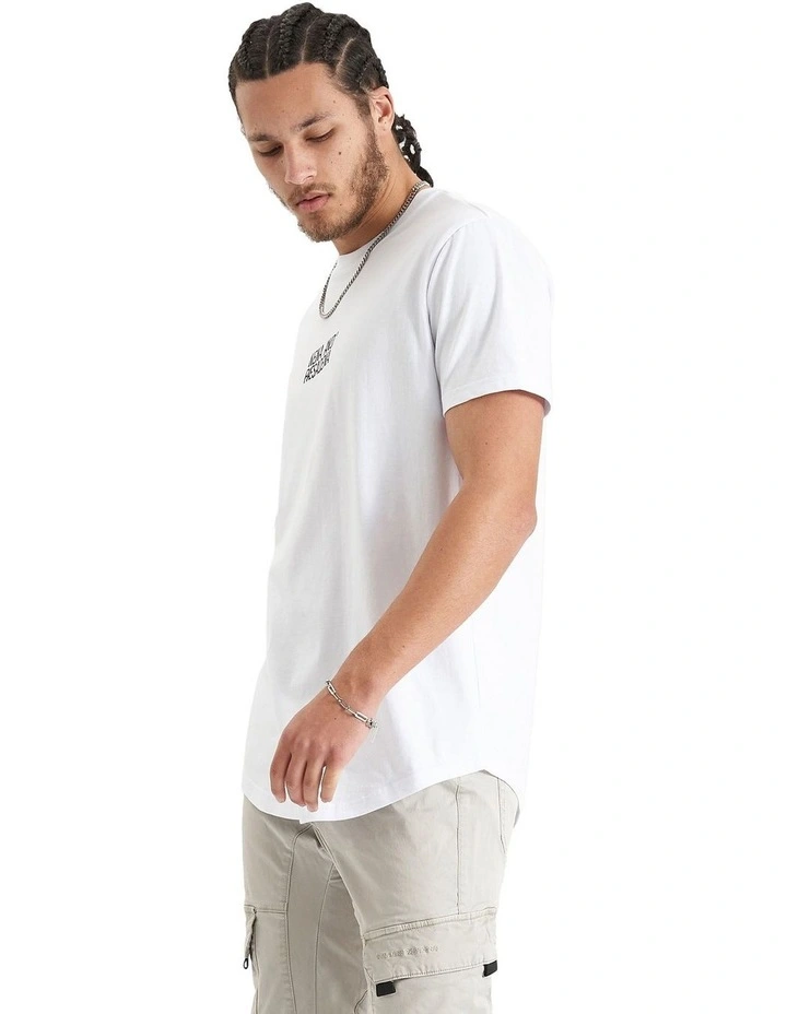 Nena & Pasadena Blockade Dual Curved Tee in Optical White | MYER