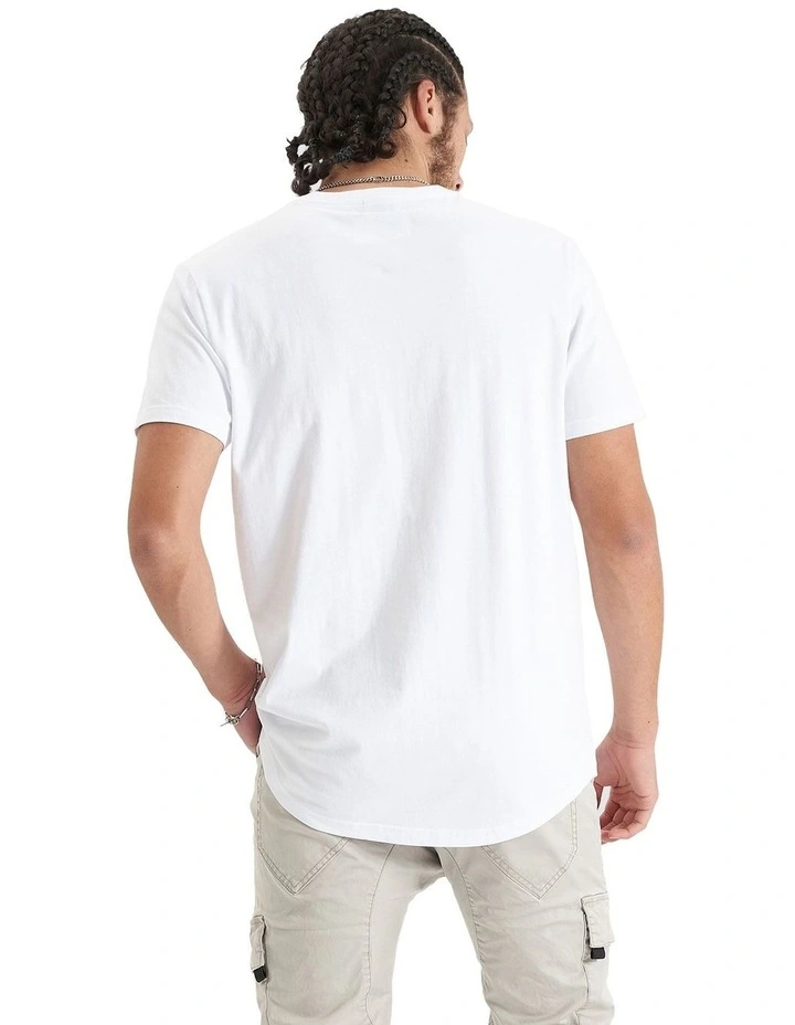 Blockade Dual Curved Tee in Optical White image 3