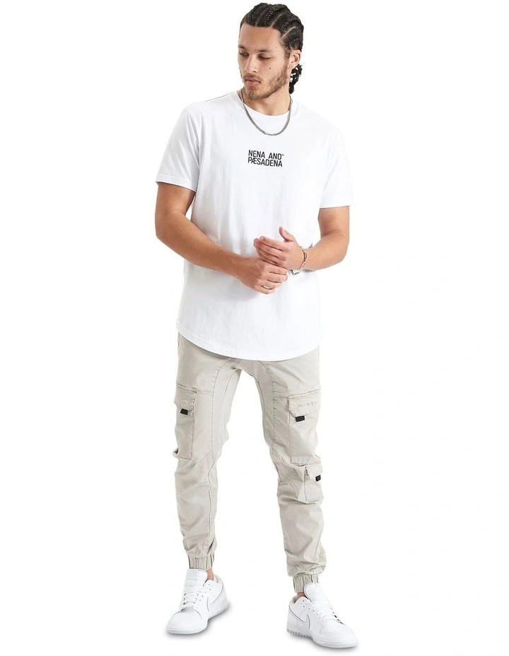 Blockade Dual Curved Tee in Optical White image 5