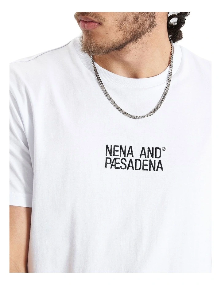 Nena & Pasadena Blockade Dual Curved Tee in Optical White | MYER