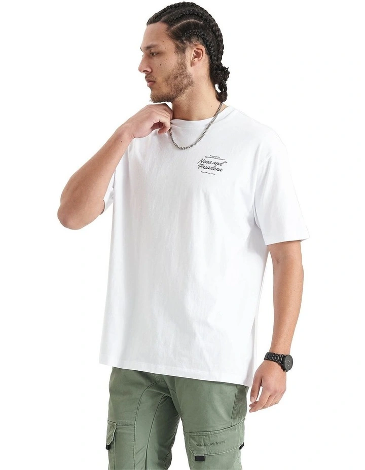 Bouncer Heavy Box Fit Tee in Optical White image 2