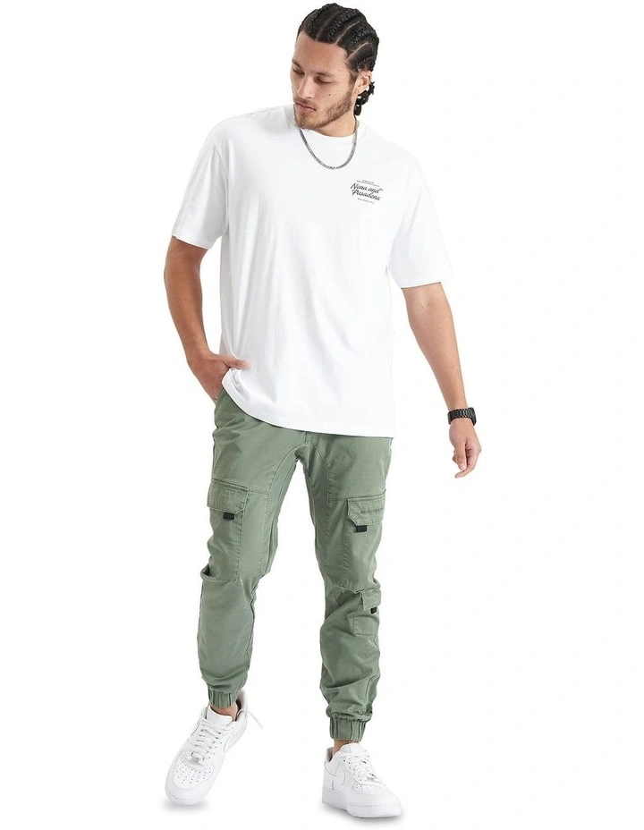 Bouncer Heavy Box Fit Tee in Optical White image 3