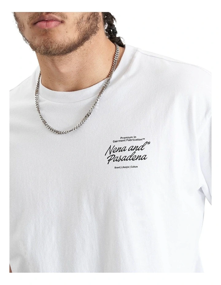 Bouncer Heavy Box Fit Tee in Optical White image 5