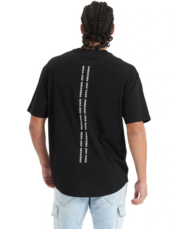 Compound Heavy Box Fit Tee in Jet Black image 1