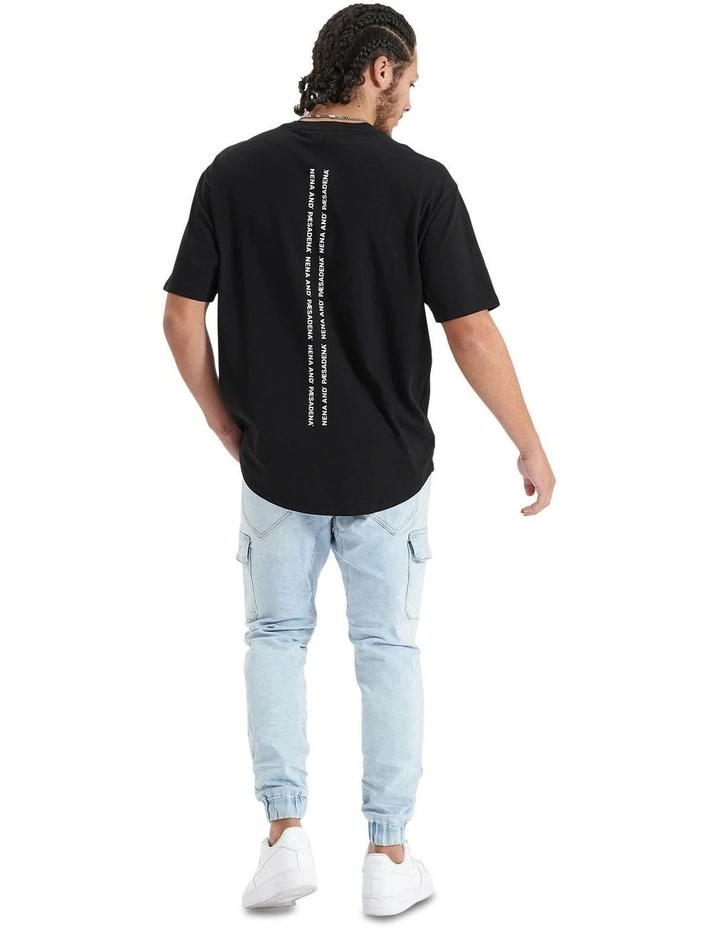 Compound Heavy Box Fit Tee in Jet Black image 5