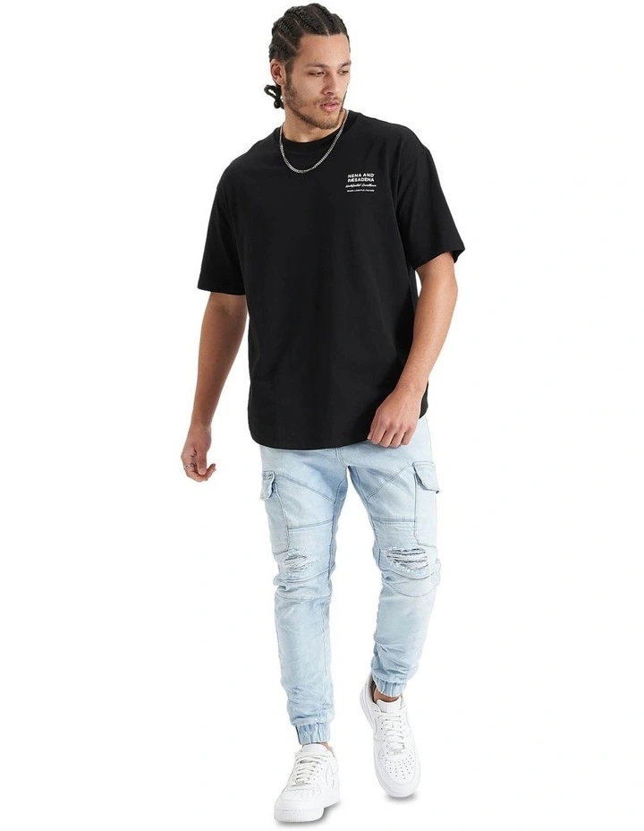 Compound Heavy Box Fit Tee in Jet Black image 6