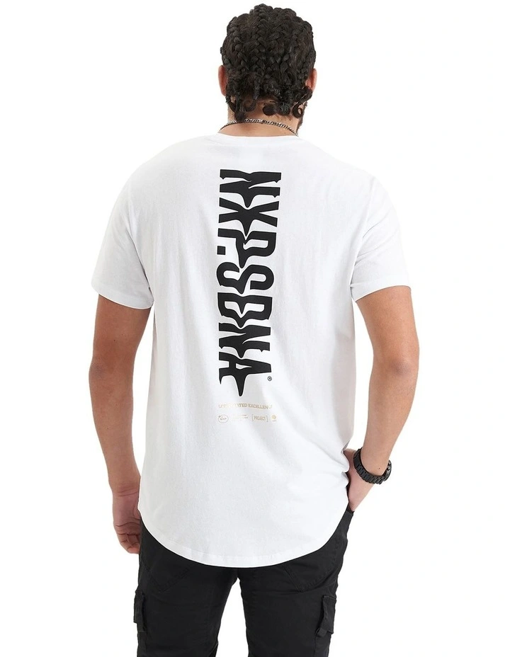Endplate Dual Curved Tee in Optical White image 1