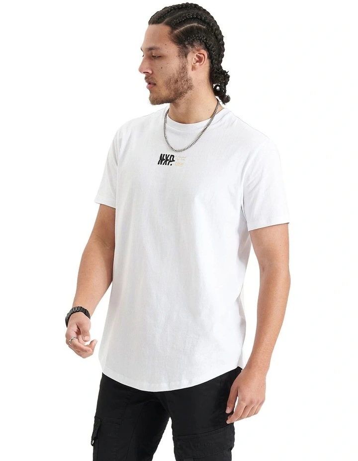 Endplate Dual Curved Tee in Optical White image 2