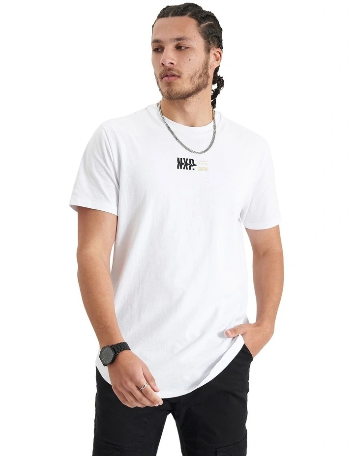 Endplate Dual Curved Tee in Optical White image 3