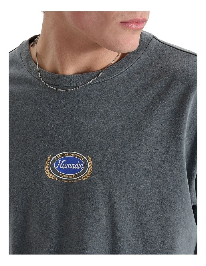 North Port Heavy Box Fit Tee in Pigment Charcoal image 3