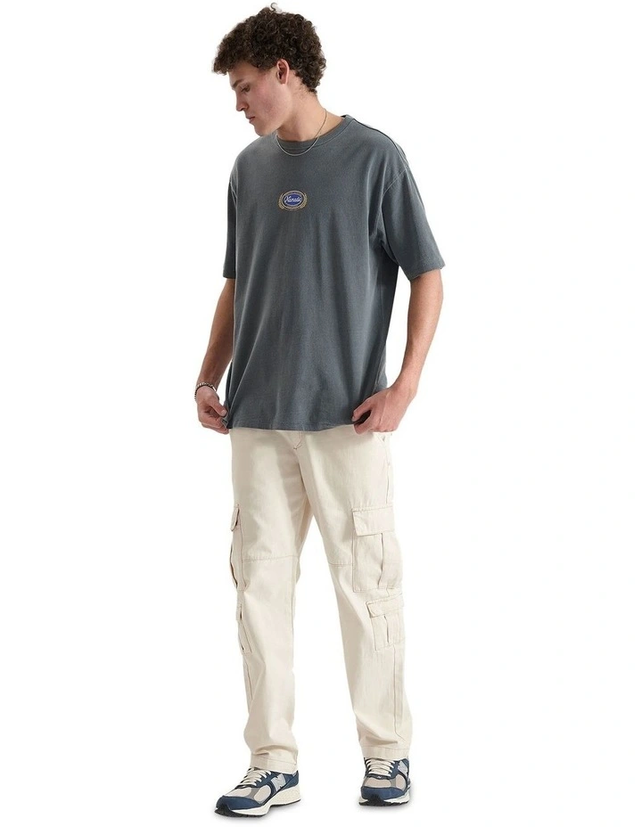 North Port Heavy Box Fit Tee in Pigment Charcoal image 4