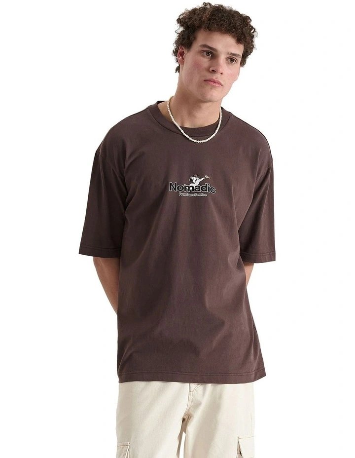 Catania Oversized Tee in Hot Fudge image 1