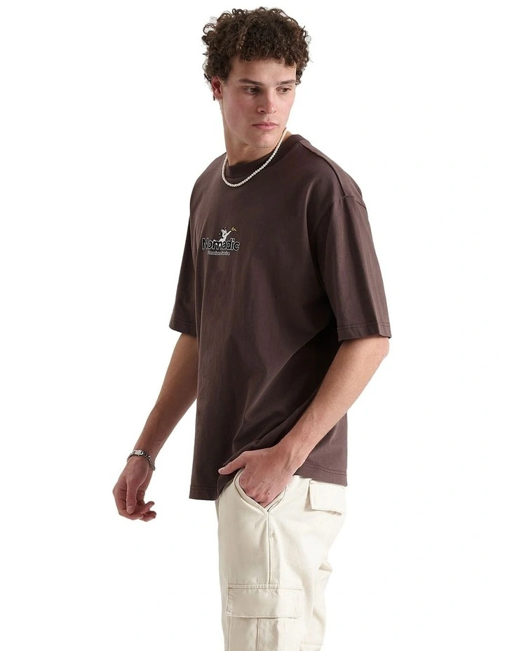 Catania Oversized Tee in Hot Fudge image 2