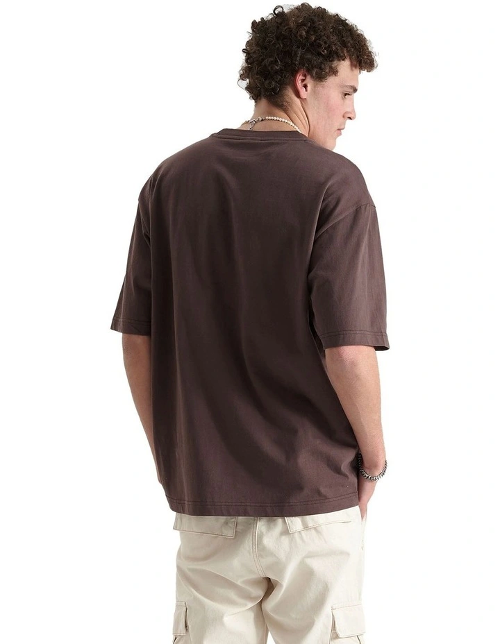 Catania Oversized Tee in Hot Fudge image 3