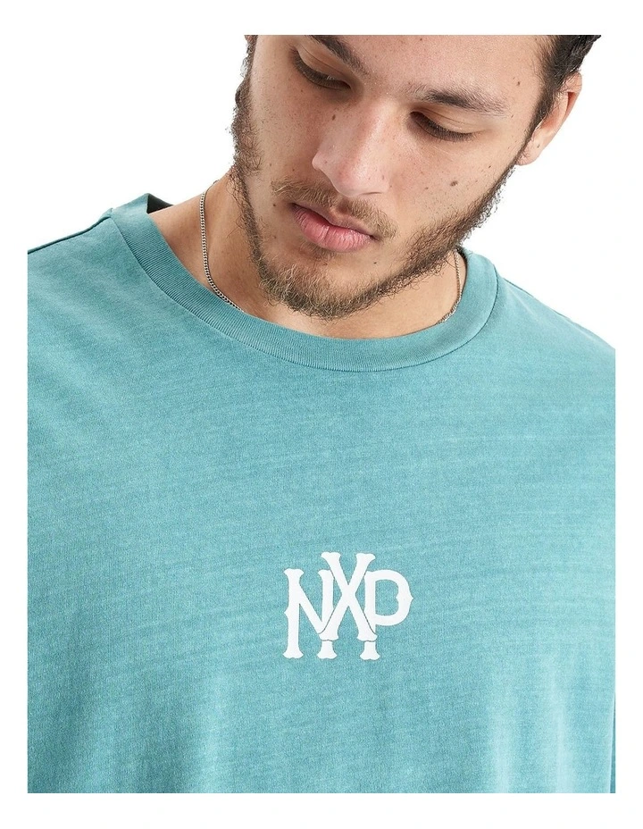 Academy Heavy Box Fit Tee in Pigment Teal image 3