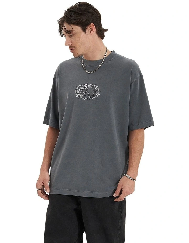 Adrift Oversized Tee in Pigment Charcoal image 2