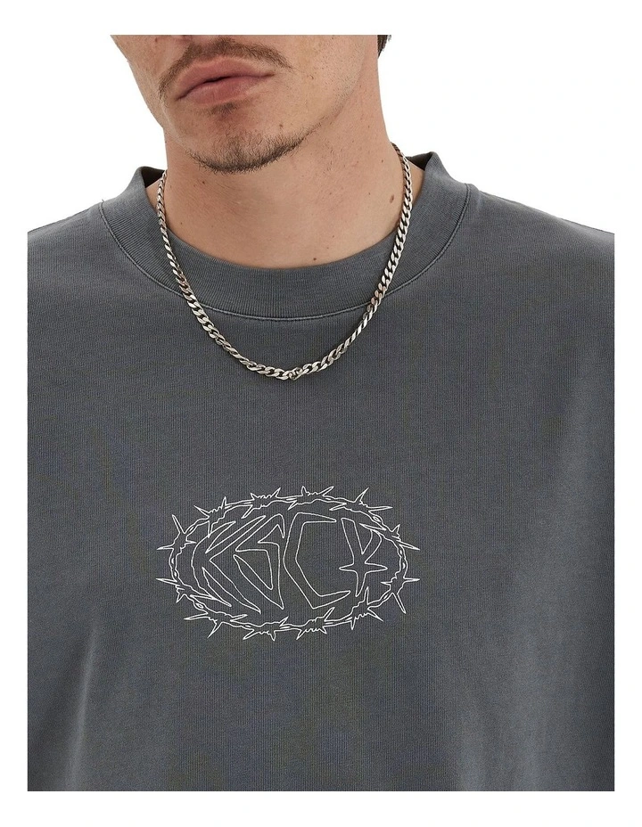 Adrift Oversized Tee in Pigment Charcoal image 4