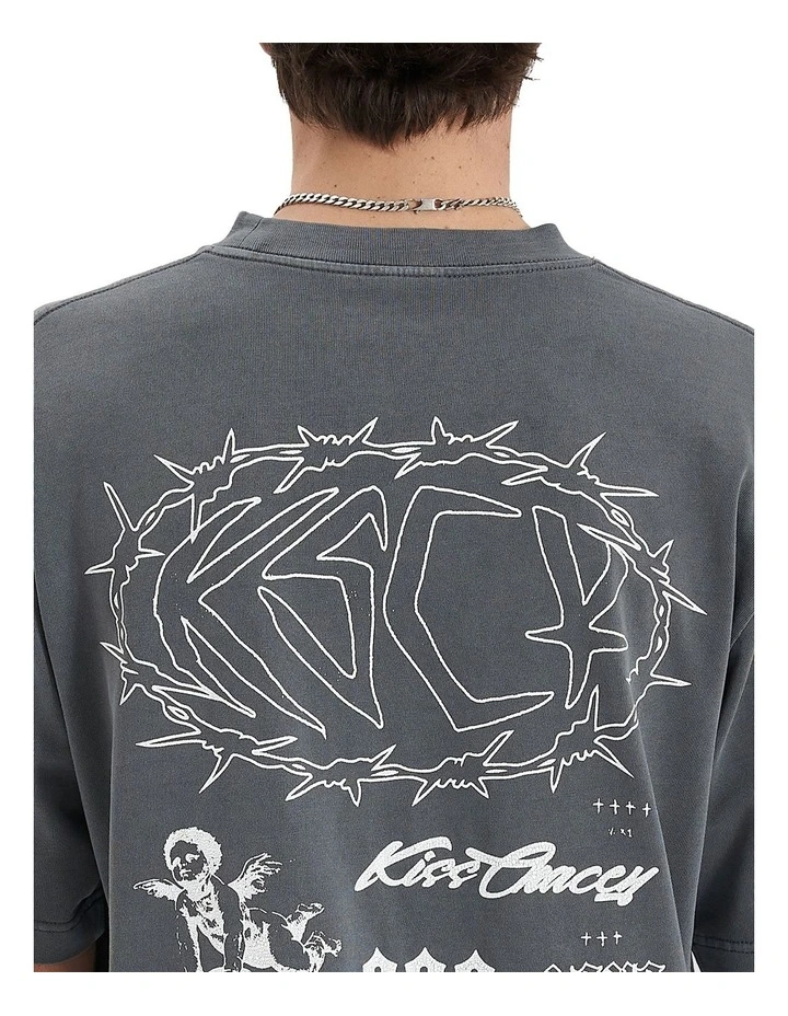 Adrift Oversized Tee in Pigment Charcoal image 5