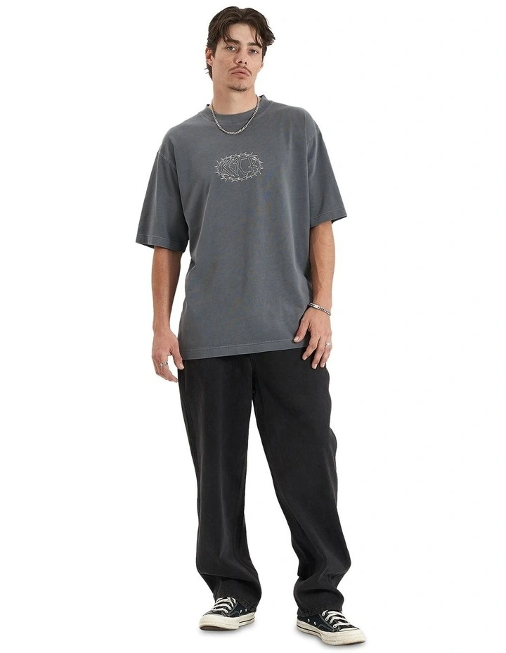 Adrift Oversized Tee in Pigment Charcoal image 6