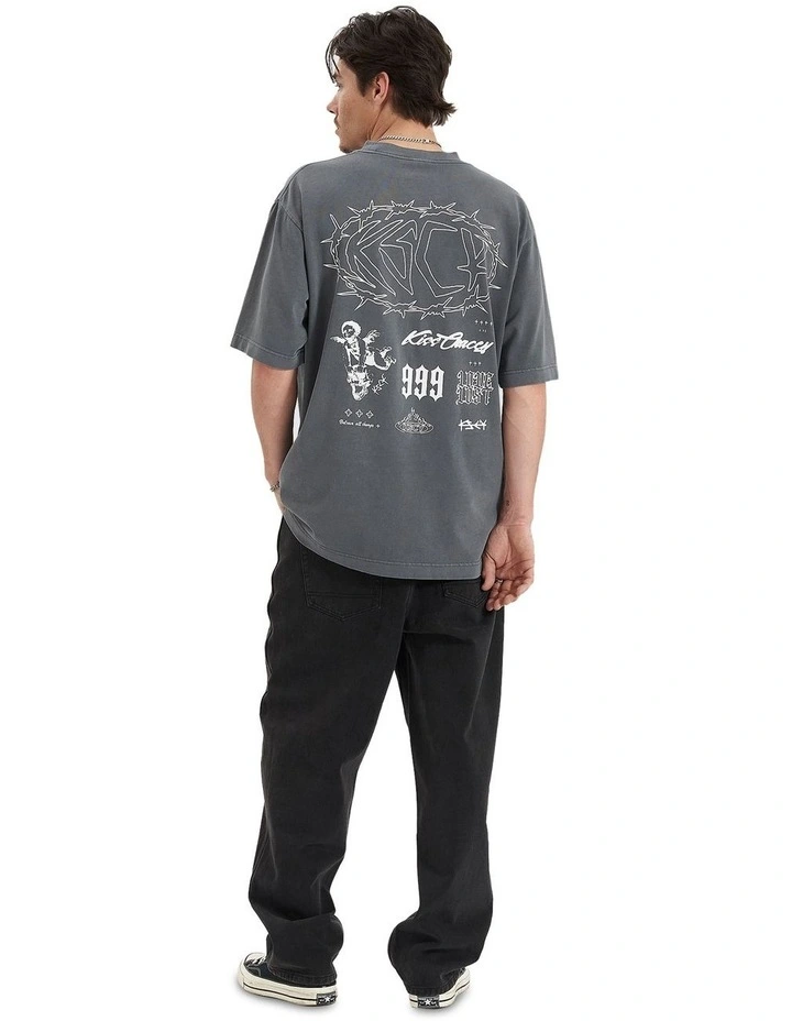 Adrift Oversized Tee in Pigment Charcoal image 7