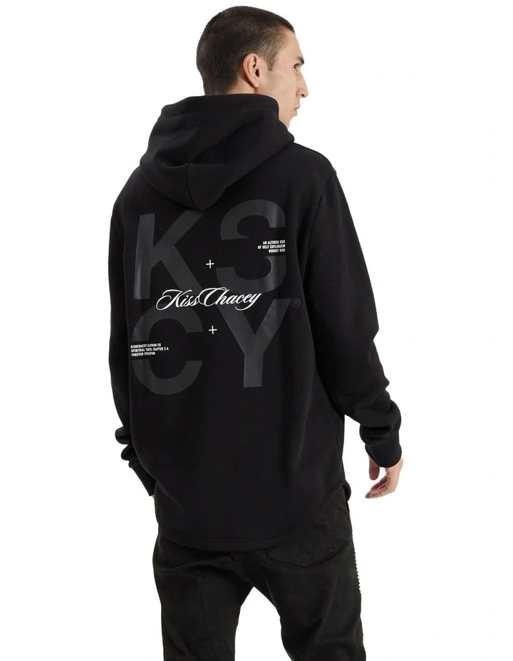 Keystone Heavy Hooded Dual Curved Sweater in Jet Black image 1
